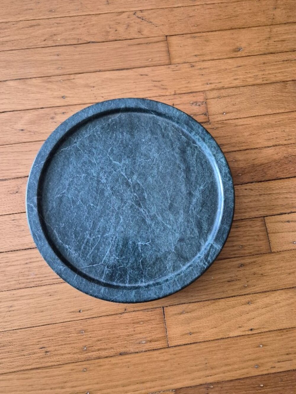 Round Marble-Like Stationary Lazy Susan
